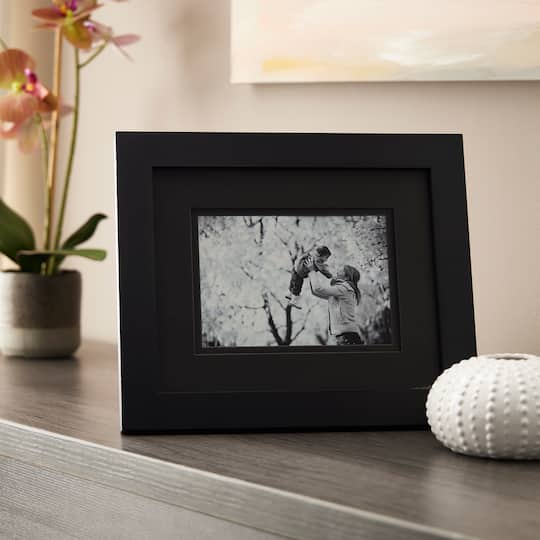 Gallery Black Frame with Black Double Mat by Studio Décor
